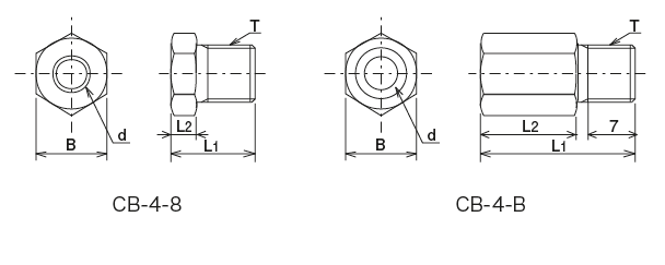 Compression・Bushing（Compression・Parts）
 Dimensions