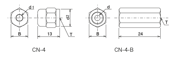 CN &middot; CB &middot; CS &middot; TI type(Compression・Parts）
 Dimensions
