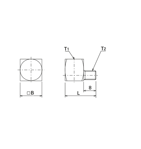 EA4 &middot; EA6 &middot; EAR Type (adapter)
 Dimensional Drawing