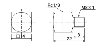 SC &middot; EC &middot; TC Type (connector)
 Dimensions