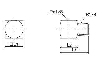 SC &middot; EC &middot; TC Type (connector)
 Dimensions