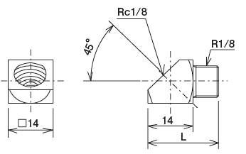 SC &middot; EC &middot; TC Type (connector)
 Dimensions