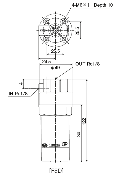 FX1 &middot; F3D &middot; FY20 &middot; RF type(Line filter）Dimensional Drawing