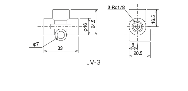 JV type(Junction）
 Dimensional Drawingなど