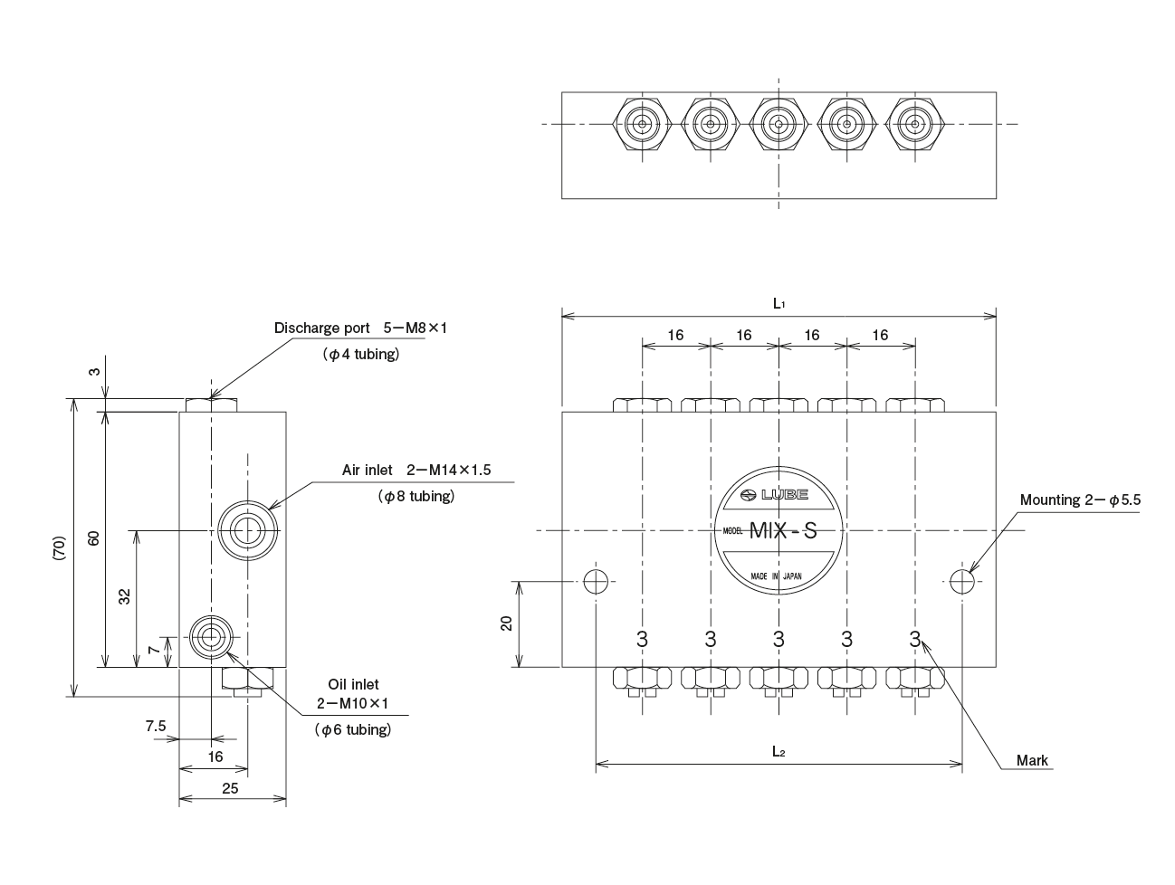 OA- I（Air-Oil Sensor）

 Dimensional Drawing