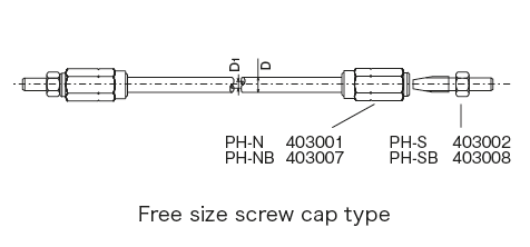 PH type(Flexible hose [for medium and high pressure])

 Dimensional Drawing