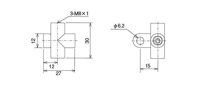 PJ type junction
Dimensional Drawing