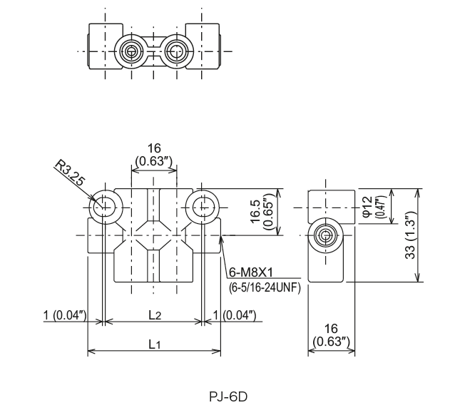PJ type junction
Dimensional Drawing