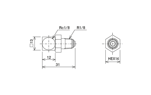 SVL Type (Rotary Joint)
 Dimensions