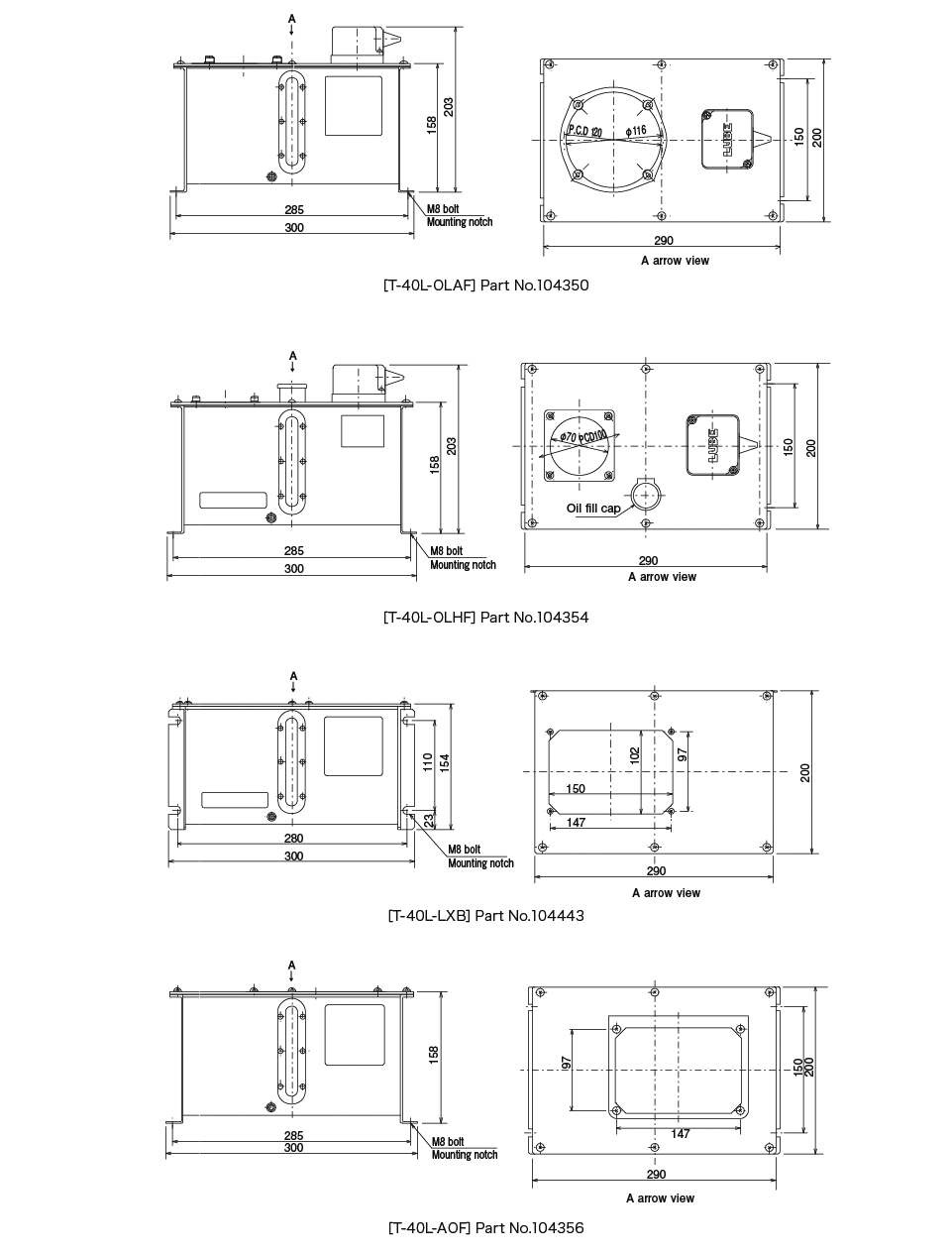 Metal reservoirs
4ℓDimensions