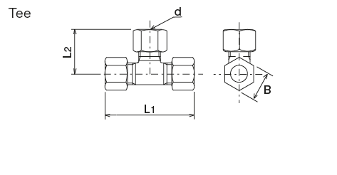 High pressure fitting (for Steel Tube)
 Dimensions