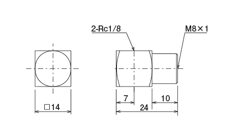 EA4 &middot; EA6 &middot; EAR Type (adapter)
 Dimensional Drawing