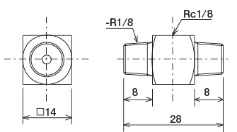 SC &middot; EC &middot; TC Type (connector)
 Dimensions