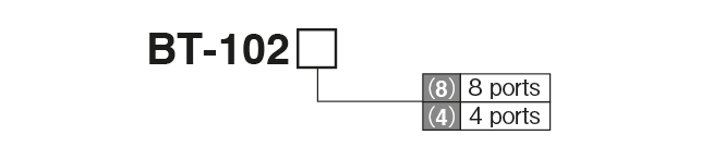 Battery-operated pump　BT-102 Modelindication method