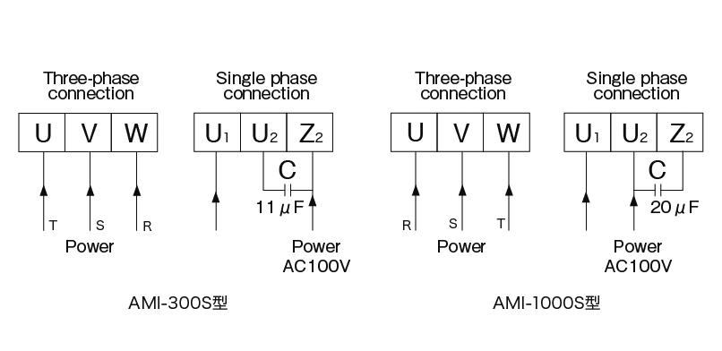 Automatic intermittent gear pump AMI-300S&middot;AMI-1000S
 Wiring digram
